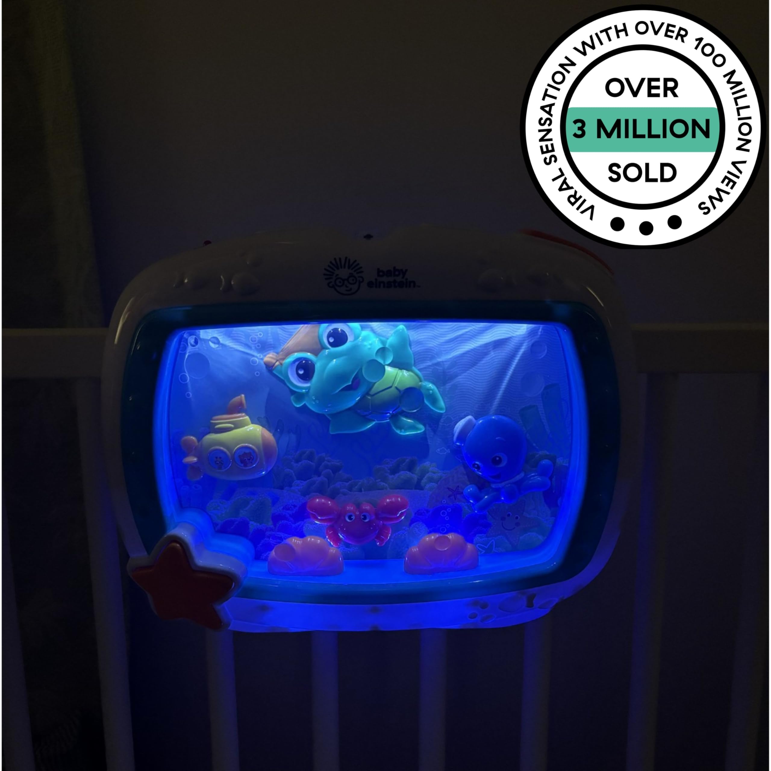 Sea Dreams Soother, Crib Toy with Remote, Baby Sleep Aid, Calming Lights & Melodies, Newborn and Up