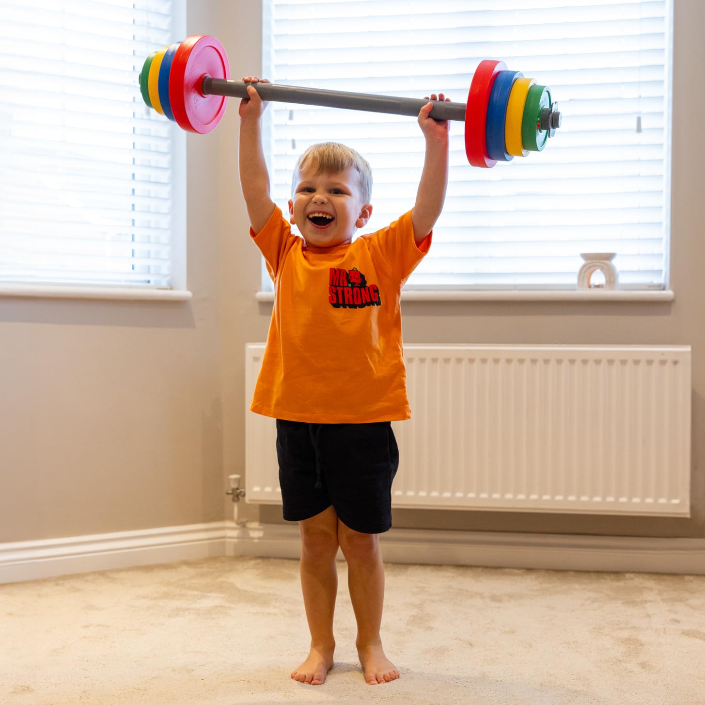 Kids Barbell Set – Adjustable Children's Toy Weights & Plastic Barbell Toy with Drinks Water Bottle, Kids Gym Equipment for Pretend Play, Fun Fitness Toys for Boys & Girls Home Workout