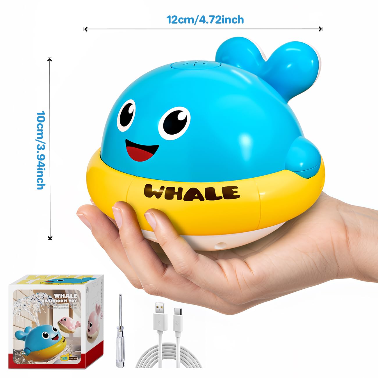 Baby Light Up Bath Toys: Toddler Bath Toy for 1 2 Year Old - Bath Toys for Babies 6-12 Months with Colorful Lights - Baby Boy girl Gifts Kids Toys Age 1-3