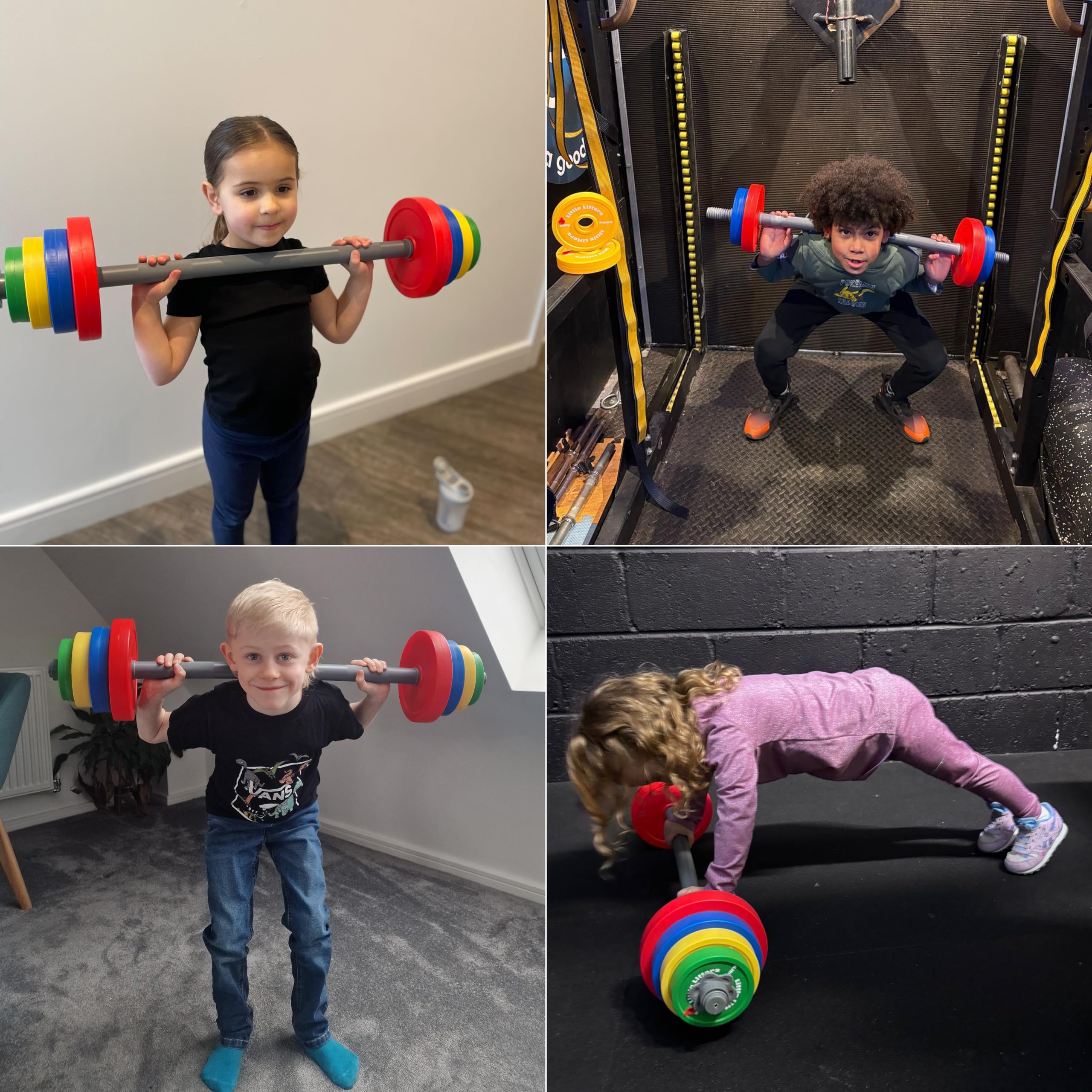 Kids Barbell Set – Adjustable Children's Toy Weights & Plastic Barbell Toy with Drinks Water Bottle, Kids Gym Equipment for Pretend Play, Fun Fitness Toys for Boys & Girls Home Workout